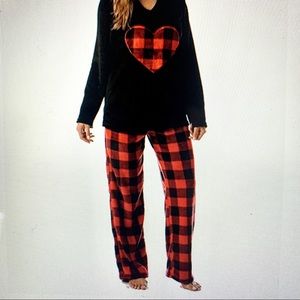 Just Love plush heart pajama Set M